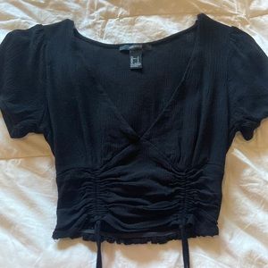 black forever 21 crop top